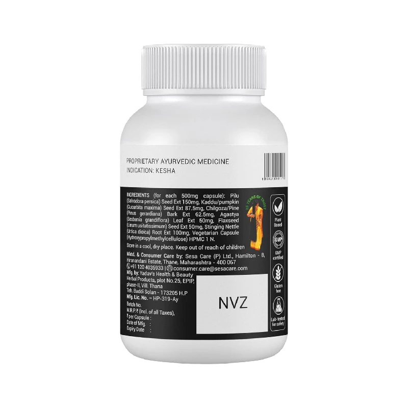 Sesa Dht Blocker Ayurvedic Hair Nutrients Biotin Vitamins Capsules, 50 g-3.webp